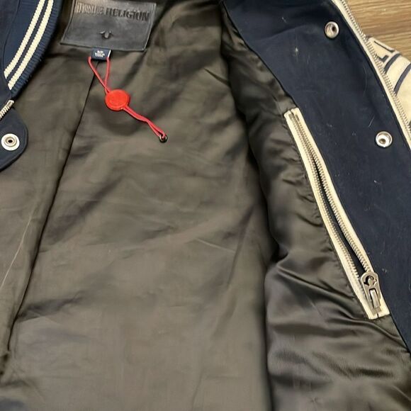 True Religion Varsity Jacket Richie Letterman bomber jacket | men's S | blue - Picture 14 of 15